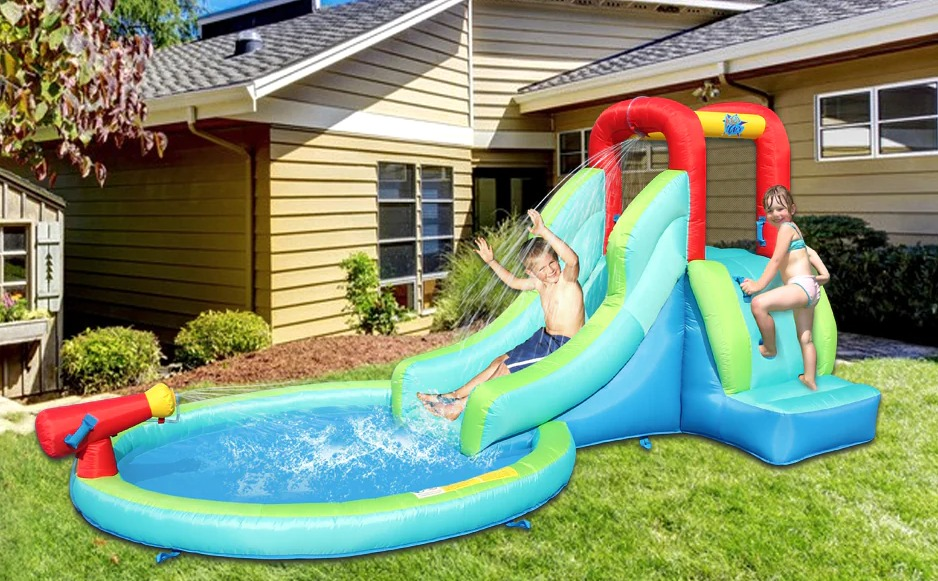 Bouncy Castle Water Slide Party Ideas Make a Splash at Your Kids' Eve