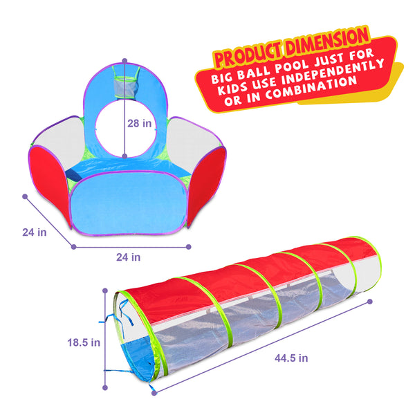 2-in-1 Pop up Play Tent and Tunnel - Unleash Your Child's Imagination with Ease