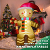 7.9 ft Christmas Inflatables Outdoor Decorations, Cheerful Gingerbread Man with LED Lights