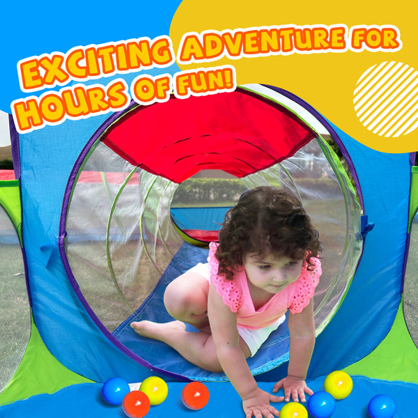 2-in-1 Pop up Play Tent and Tunnel - Unleash Your Child's Imagination with Ease