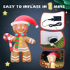 7.9 ft Christmas Inflatables Outdoor Decorations, Cheerful Gingerbread Man with LED Lights