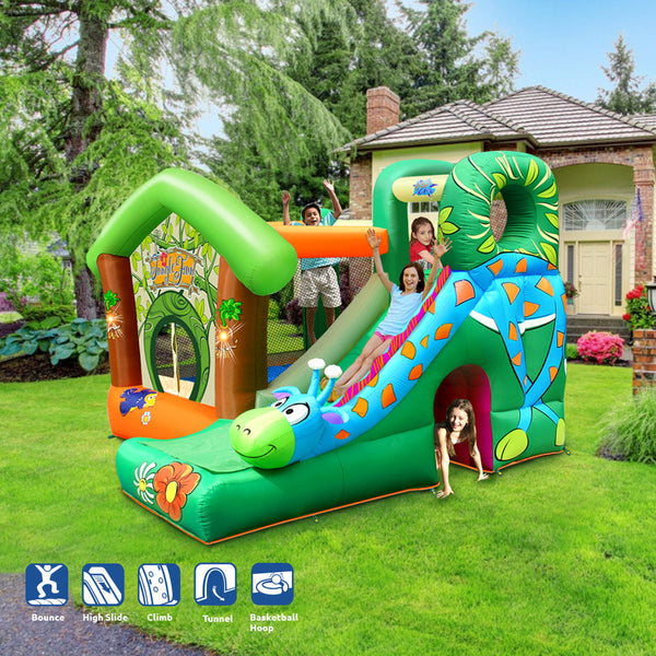 Jungle Giraffe Bounce House with Slide for Kids