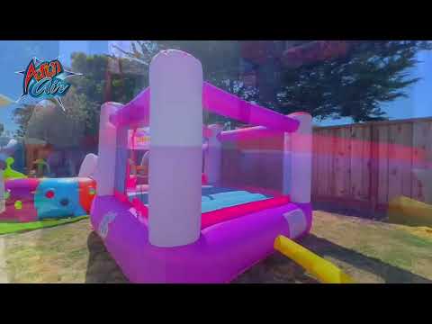 Action Air Pink Flying Unicorn Jumping Castle with Slide for Girls