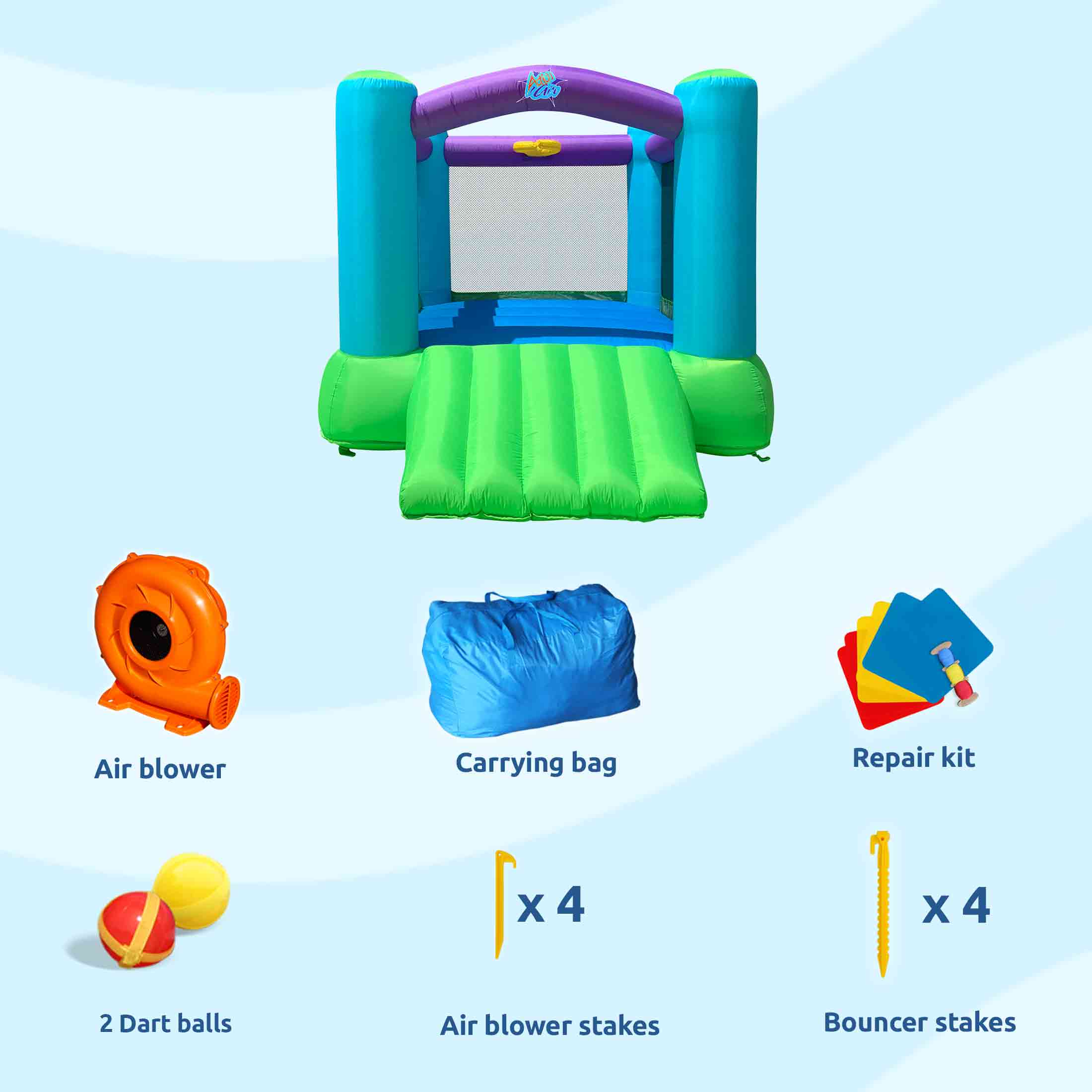 Action Air Bounce House Bouncy Castle with Blower for Indoor and Outdoor