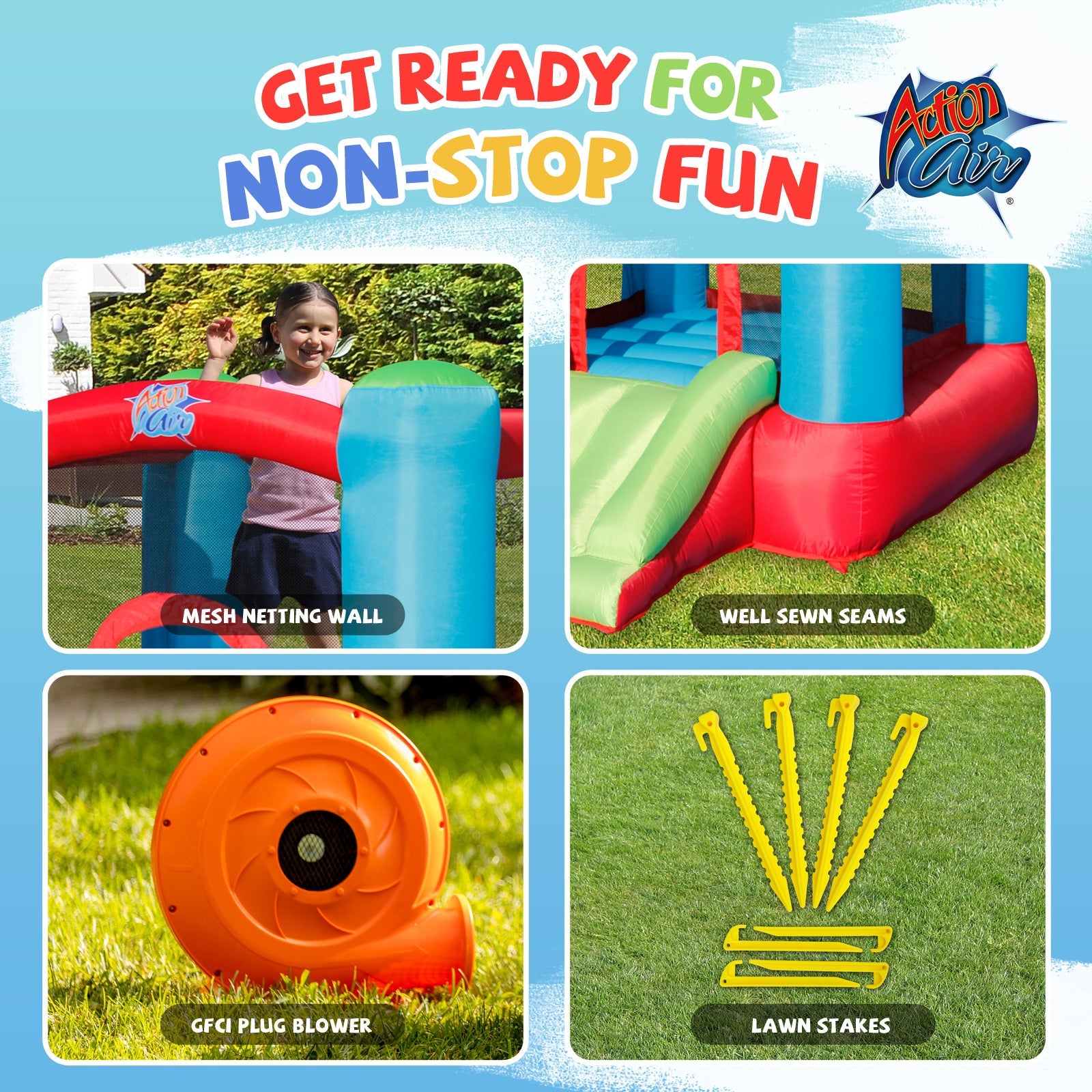 Bounce Castle with Blower Action Air 