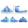 Action Air Shark Theme Inflatable Water Park with Pool, Double Water Slides and Water Cannons