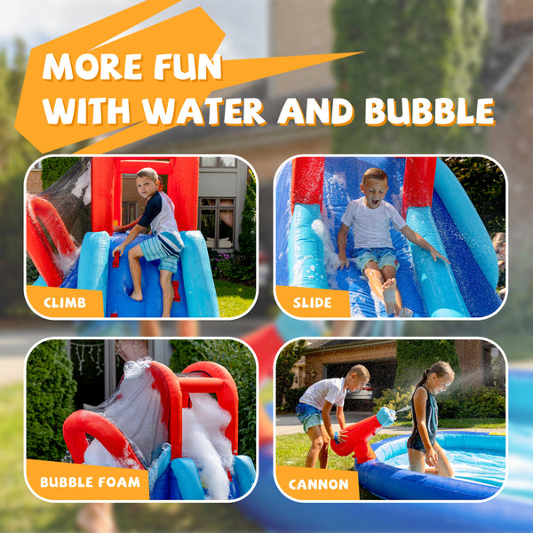 Action Air water slide and bubble more fun