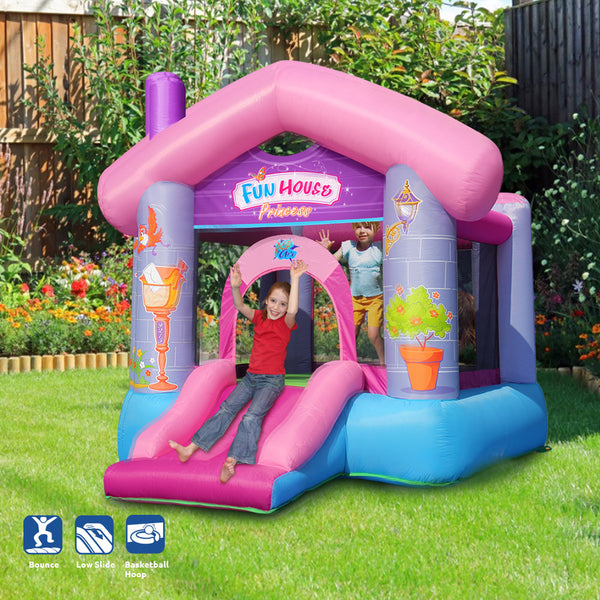 Action Air Bounce House Princess Jumping Castle with Slide for Girls
