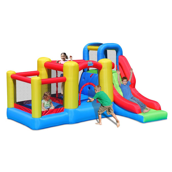 Action Air Bouncy Castle with Long Slide and Blower