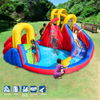 Action Air Inflatable Backyard Water slide with Double Blow Up Slides and Massive Pool