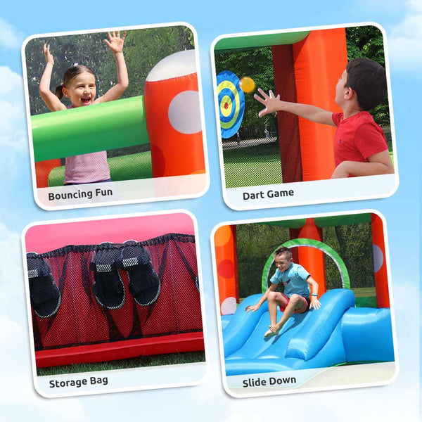 Action Air Bounce House Balloon Jumping Castle With Slide