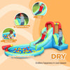 Action Air Inflatable Water Slide with Water Cannon & Splash Pool