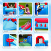 Action Air Inflatable Jumping Water Slide Fun Center with Water Pool and Double Slides