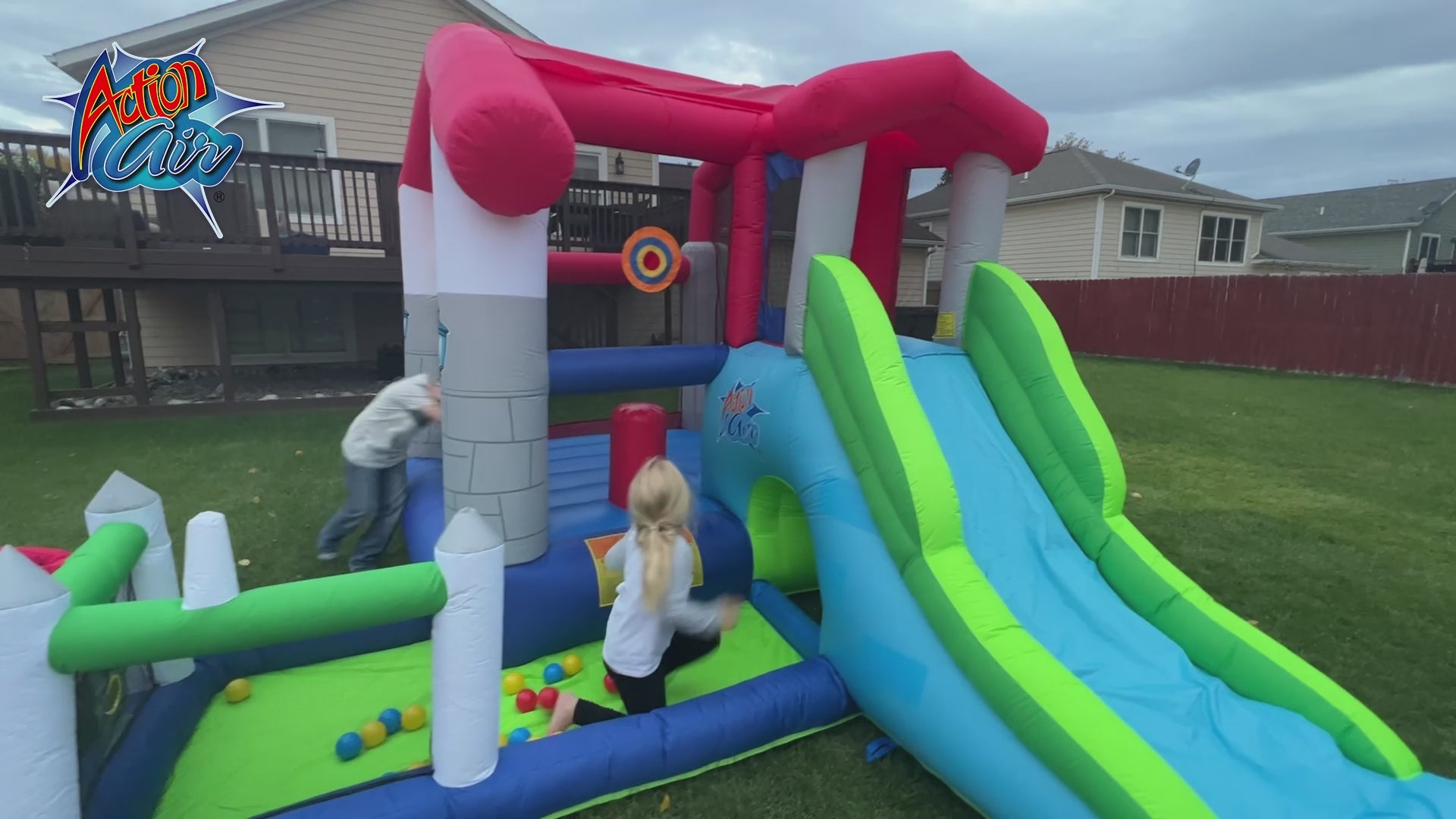 Action Air Big Bounce House 9 In 1 Play Center with Blower